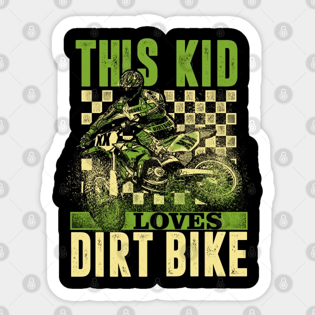 Youth Motorcross,this kid loves dirt bike Sticker by hadlamcom